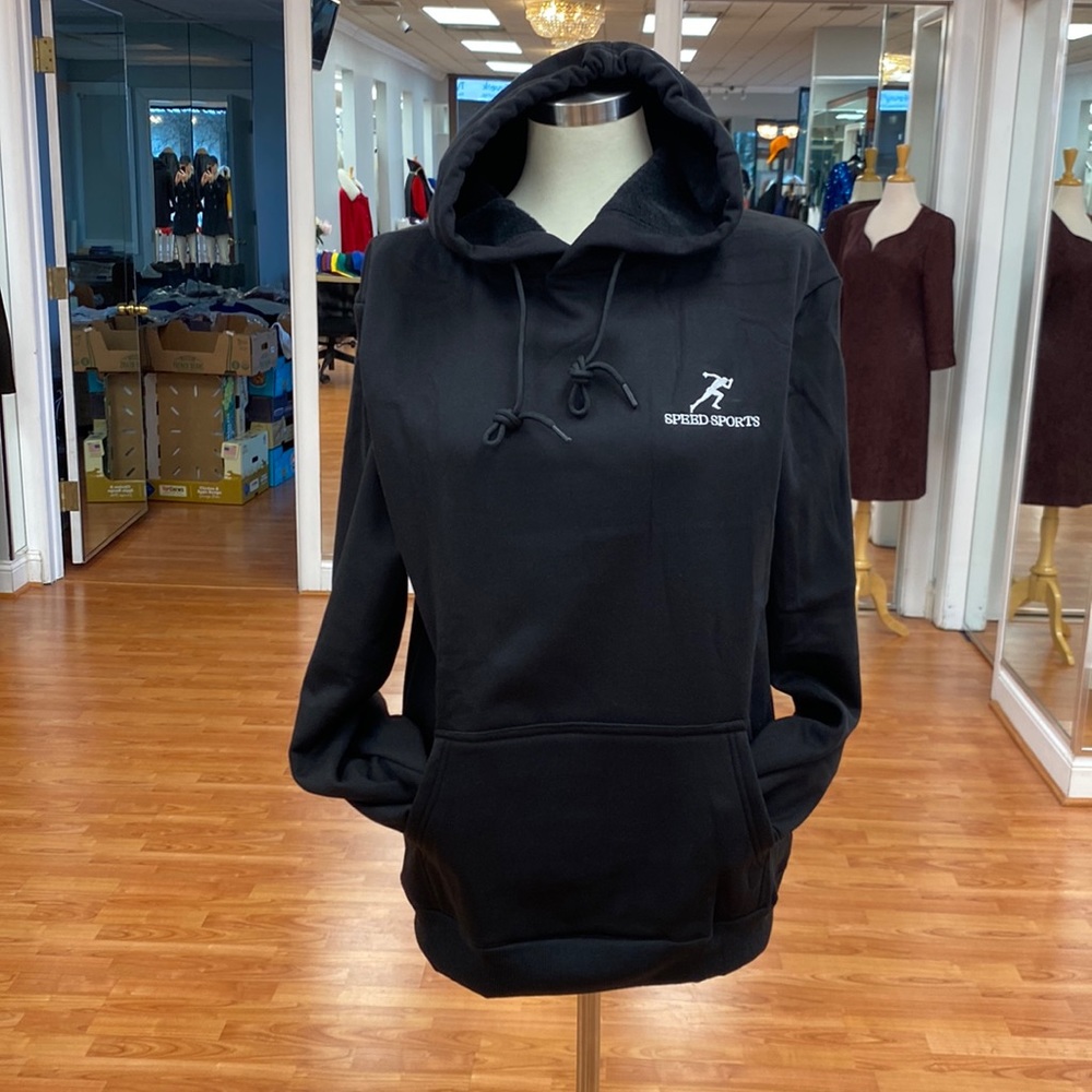 Speed Sports black hoodie (unisex) with Speed Sports embroidered logo